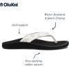 OLUKAI Ohana Women’s Beach Sandals, Water Resistant Flip Flops, Arch Support & Comfort Fit, Lightweight & Durable, Enhanced Grip & Traction(White/Orchid)