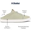 OLUKAI Pehuea Li ‘ILI Women’s Everyday Leather Sneakers, Casual & Versatile Shoes with Drop-in Heel, Soft & Premium Materials, All-Day Comfort & Support(Puka/Puka)