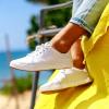 OLUKAI Pehuea Li ‘ILI Women’s Everyday Leather Sneakers, Casual & Versatile Shoes with Drop-in Heel, Soft & Premium Materials, All-Day Comfort & Support(White/White)