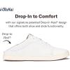 OLUKAI Pehuea Li ‘ILI Women’s Everyday Leather Sneakers, Casual & Versatile Shoes with Drop-in Heel, Soft & Premium Materials, All-Day Comfort & Support(White/White)