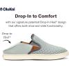 OLUKAI Pehuea Women’s Slip On Sneakers, Casual Everyday Shoes with Easy On & Off Design, Breathable Mesh & Drop-in Heel, All-Day Comfort & Support(Pale Grey/Charcoal)