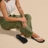 OLUKAI Uiki Women’s Beach Sandal, Quick-Dry Flip-Flop Slides, Water Resistant, Wet Grip Soles & Compression Molded Footbed(Bright White/Lava Rock)