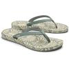 OLUKAI Uiki Women’s Beach Sandal, Quick-Dry Flip-Flop Slides, Water Resistant, Wet Grip Soles & Compression Molded Footbed(Silver Pine/Pa’i)