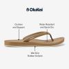 OLUKAI Uiki Women’s Beach Sandal, Quick-Dry Flip-Flop Slides, Water Resistant, Wet Grip Soles & Compression Molded Footbed(Warm Sand/Warm Sand)