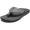 OLUKAI Ho’opio Hau Women’s Beach Sandals, Quick-Dry Flip-Flop Slides, Water Resistant Suede Lining & Wet Grip Soles, Soft Comfort Fit & Arch Support(Ash/Rock)