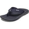 OLUKAI Ho’opio Hau Women’s Beach Sandals, Quick-Dry Flip-Flop Slides, Water Resistant Suede Lining & Wet Grip Soles, Soft Comfort Fit & Arch Support(Blue Depth/Dk Shadow)