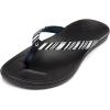 OLUKAI Ho’opio Hau Women’s Beach Sandals, Quick-Dry Flip-Flop Slides, Water Resistant Suede Lining & Wet Grip Soles, Soft Comfort Fit & Arch Support(Blue Depth/Stripe)
