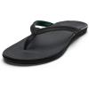 OLUKAI Ho’opio Malua Women’s Water Friendly Sandals, Flip Flops for Beach & Everyday, Arch Support & Comfort Fit(Lava Rock/Lava Rock)