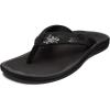 OLUKAI Ohana Women’s Beach Sandals, Water Resistant Flip Flops, Arch Support & Comfort Fit, Lightweight & Durable, Enhanced Grip & Traction(Black/Orchid)