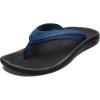 OLUKAI Ohana Women’s Beach Sandals, Water Resistant Flip Flops, Arch Support & Comfort Fit, Lightweight & Durable, Enhanced Grip & Traction(Blueberry/Black)