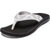 OLUKAI Ohana Women’s Beach Sandals, Water Resistant Flip Flops, Arch Support & Comfort Fit, Lightweight & Durable, Enhanced Grip & Traction(Bright White/Hua)