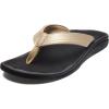 OLUKAI Ohana Women’s Beach Sandals, Water Resistant Flip Flops, Arch Support & Comfort Fit, Lightweight & Durable, Enhanced Grip & Traction(Bubbly/Black)