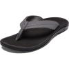 OLUKAI Ohana Women’s Beach Sandals, Water Resistant Flip Flops, Arch Support & Comfort Fit, Lightweight & Durable, Enhanced Grip & Traction(Charcoal/Onyx)