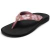 OLUKAI Ohana Women’s Beach Sandals, Water Resistant Flip Flops, Arch Support & Comfort Fit, Lightweight & Durable, Enhanced Grip & Traction(Coral Rose/Pua)