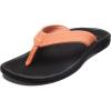 OLUKAI Ohana Women’s Beach Sandals, Water Resistant Flip Flops, Arch Support & Comfort Fit, Lightweight & Durable, Enhanced Grip & Traction(Shell Coral/Black)