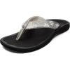 OLUKAI Ohana Women’s Beach Sandals, Water Resistant Flip Flops, Arch Support & Comfort Fit, Lightweight & Durable, Enhanced Grip & Traction(Silver/Orchid)