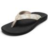 OLUKAI Ohana Women’s Beach Sandals, Water Resistant Flip Flops, Arch Support & Comfort Fit, Lightweight & Durable, Enhanced Grip & Traction(Tapa/Pua)