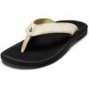 OLUKAI Ohana Women’s Beach Sandals, Water Resistant Flip Flops, Arch Support & Comfort Fit, Lightweight & Durable, Enhanced Grip & Traction(Toasted Coconut/Pa’i)