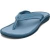 OLUKAI Ohana Women’s Beach Sandals, Water Resistant Flip Flops, Arch Support & Comfort Fit, Lightweight & Durable, Enhanced Grip & Traction(Trench Blue/Trench Blue)