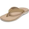 OLUKAI Ohana Women’s Beach Sandals, Water Resistant Flip Flops, Arch Support & Comfort Fit, Lightweight & Durable, Enhanced Grip & Traction(Warm Sand/Warm Sand)