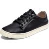 OLUKAI Pehuea Li ‘ILI Women’s Everyday Leather Sneakers, Casual & Versatile Shoes with Drop-in Heel, Soft & Premium Materials, All-Day Comfort & Support(Black)
