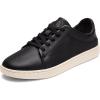 OLUKAI Pehuea Li ‘ILI Women’s Everyday Leather Sneakers, Casual & Versatile Shoes with Drop-in Heel, Soft & Premium Materials, All-Day Comfort & Support(Black/Black)