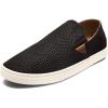 OLUKAI Pehuea Women’s Slip On Sneakers, Casual Everyday Shoes with Easy On & Off Design, Breathable Mesh & Drop-in Heel, All-Day Comfort & Support(Black/Black)