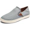 OLUKAI Pehuea Women’s Slip On Sneakers, Casual Everyday Shoes with Easy On & Off Design, Breathable Mesh & Drop-in Heel, All-Day Comfort & Support(Pale Grey/Charcoal)