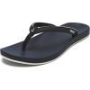 OLUKAI Uiki Women’s Beach Sandal, Quick-Dry Flip-Flop Slides, Water Resistant, Wet Grip Soles & Compression Molded Footbed(Mood Indigo/Pa’i)
