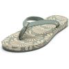 OLUKAI Uiki Women’s Beach Sandal, Quick-Dry Flip-Flop Slides, Water Resistant, Wet Grip Soles & Compression Molded Footbed(Silver Pine/Pa’i)
