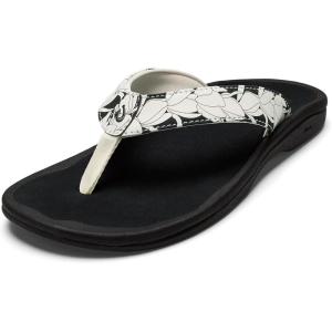 OLUKAI Ohana Women’s Beach Sandals, Water Resistant Flip Flops, Arch Support & Comfort Fit, Lightweight & Durable, Enhanced Grip & Traction(Lava Rock/Pa’i)
