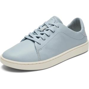 OLUKAI Pehuea Li ‘ILI Women’s Everyday Leather Sneakers, Casual & Versatile Shoes with Drop-in Heel, Soft & Premium Materials, All-Day Comfort & Support(Blue Pearl/Blue Pearl)