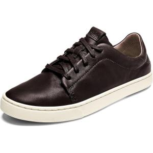 OLUKAI Pehuea Li ‘ILI Women’s Everyday Leather Sneakers, Casual & Versatile Shoes with Drop-in Heel, Soft & Premium Materials, All-Day Comfort & Support(Dk Java/Dk Java)