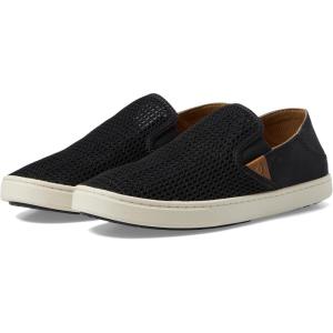 OLUKAI Pehuea Women’s Slip On Sneakers, Casual Everyday Shoes with Easy On & Off Design, Breathable Mesh & Drop-in Heel, All-Day Comfort & Support(Black/Black 1)