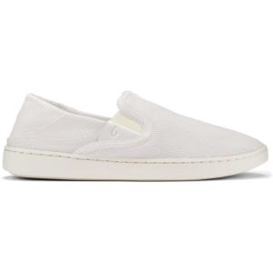 OLUKAI Pehuea Women’s Slip On Sneakers, Casual Everyday Shoes with Easy On & Off Design, Breathable Mesh & Drop-in Heel, All-Day Comfort & Support(Bright White/Bright White 1)