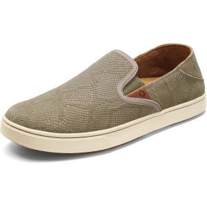 OLUKAI Pehuea Women’s Slip On Sneakers, Casual Everyday Shoes with Easy On & Off Design, Breathable Mesh & Drop-in Heel, All-Day Comfort & Support(Clay Honu/Clay)