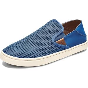OLUKAI Pehuea Women’s Slip On Sneakers, Casual Everyday Shoes with Easy On & Off Design, Breathable Mesh & Drop-in Heel, All-Day Comfort & Support(Coastal/Coastal)