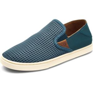 OLUKAI Pehuea Women’s Slip On Sneakers, Casual Everyday Shoes with Easy On & Off Design, Breathable Mesh & Drop-in Heel, All-Day Comfort & Support(Stormy Blue/Stormy Blue)