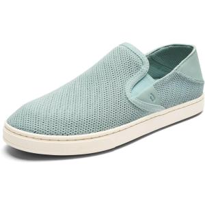 OLUKAI Pehuea Women’s Slip On Sneakers, Casual Everyday Shoes with Easy On & Off Design, Breathable Mesh & Drop-in Heel, All-Day Comfort & Support(Swell/Swell)
