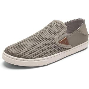 OLUKAI Pehuea Women’s Slip On Sneakers, Casual Everyday Shoes with Easy On & Off Design, Breathable Mesh & Drop-in Heel, All-Day Comfort & Support(Taupe Grey/Taupe Grey)