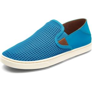 OLUKAI Pehuea Women’s Slip On Sneakers, Casual Everyday Shoes with Easy On & Off Design, Breathable Mesh & Drop-in Heel, All-Day Comfort & Support(Vivid Blue/Vivid Blue)