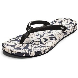 OLUKAI Uiki Women’s Beach Sandal, Quick-Dry Flip-Flop Slides, Water Resistant, Wet Grip Soles & Compression Molded Footbed(Lava Rock/Pa’i)