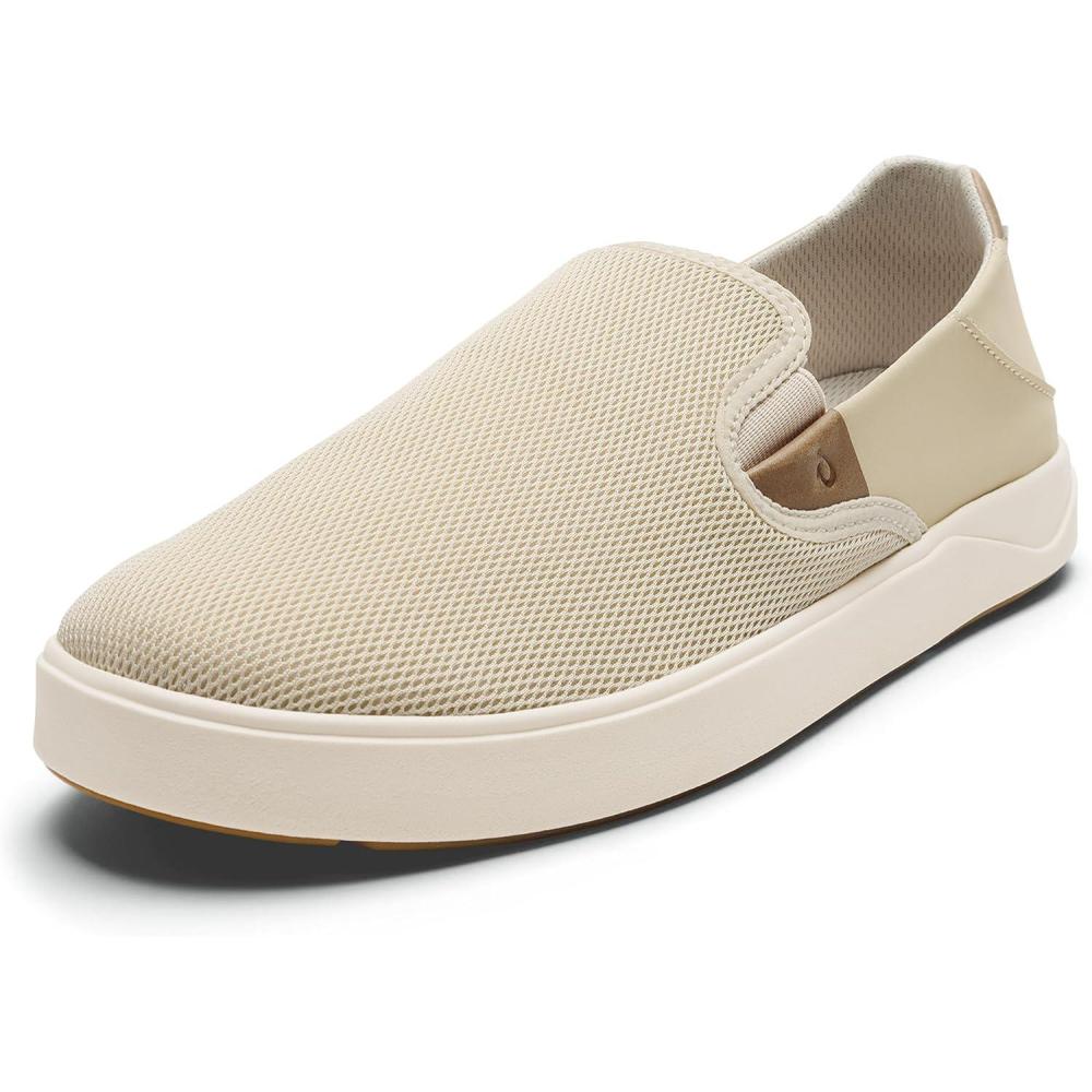 image:imageOLUKAI Mens Laeahi NUI SlipOn Shoes Everyday Shoe for Casual Wear Premium Leather amp Mesh Details AllDay Comfort amp Arch Support Trench BlueTan 11TapaTan