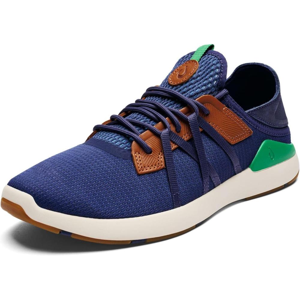 image:imageOLUKAI Mio Li Mens Everyday Athletic Shoes Versatile amp Casual Sneaker Breathable amp Comfortable Mesh Cushioned Arch Support amp Secure FitNavyBamboo
