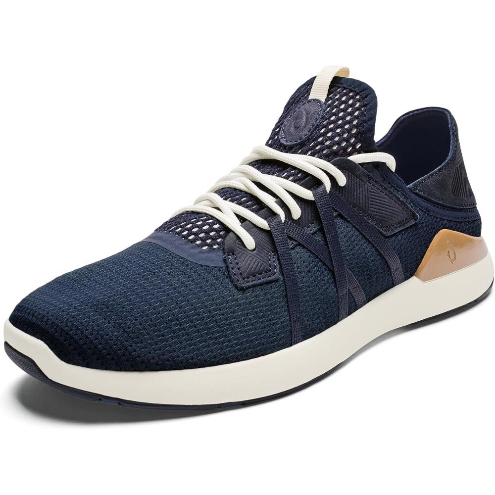 image:imageOLUKAI Mio Li Mens Everyday Athletic Shoes Versatile amp Casual Sneaker Breathable amp Comfortable Mesh Cushioned Arch Support amp Secure FitTrench BlueNatural