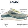 OLUKAI ‘Ahi Men’s Performance Marine Shoes, Water-Ready Sneakers with Customized Lacing Fit, Lightweight & Breathable, Enhanced Grip & Traction(Seagreen/White Sand)