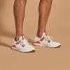 OLUKAI Mio Li Men’s Everyday Athletic Shoes, Versatile & Casual Sneaker, Breathable & Comfortable Mesh, Cushioned Arch Support & Secure Fit(Bright White/Red Lava)