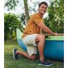 OLUKAI Mio Li Men’s Everyday Athletic Shoes, Versatile & Casual Sneaker, Breathable & Comfortable Mesh, Cushioned Arch Support & Secure Fit(Navy/Bamboo)