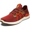 OLUKAI Mio Li Men’s Everyday Athletic Shoes, Versatile & Casual Sneaker, Breathable & Comfortable Mesh, Cushioned Arch Support & Secure Fit(Dark Rust/Flame)