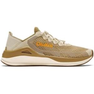 OLUKAI ‘Ahi Men’s Performance Marine Shoes, Water-Ready Sneakers with Customized Lacing Fit, Lightweight & Breathable, Enhanced Grip & Traction(Tan/Tapa)